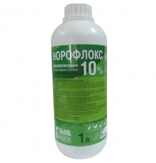 Раствор Норофлокс 10% оральный антибиотик 1 л O.L.KAR