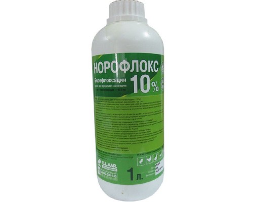 Раствор Норофлокс 10% оральный антибиотик 1 л O.L.KAR