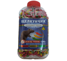 Гранулированная приманка Щелкунчик Тройной удар от крыс и мышей с ароматом сыра арахиса и карамели 190 г АгроМаг