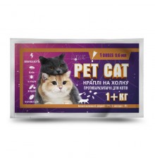 Краплі Pet Cat для котів від 1 кг №1*0,6 мл  Круг