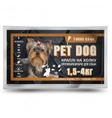 Краплі Pet Dog антипаразитарні для собак вагою 1,5-4 кг 0,6 мл Круг