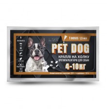 Капли Pet Dog антипаразитарные  для собак весом 4-10 кг 1,5 мл Круг