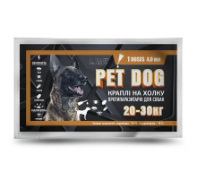 Капли для собак 20-30 кг Pet Dog от блох клещей и власоедов 1 пипетка 4 мл Круг