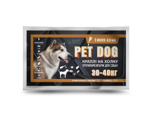 Краплі на холку Pet Dog для собак 30-40 кг №1*6 мл Круг