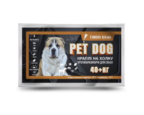Капли на холку Pet Dog для собак свыше 40 кг №1*8 мл Круг
