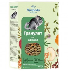 Корм для шиншилл Гранулят 500 г Природа срок 09.2026