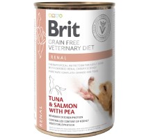Корм для собак с больными почками Grain Free VetDiets Renal Tuna and Salmon with Pea с тунцом лососем и горохом 400 г Brit