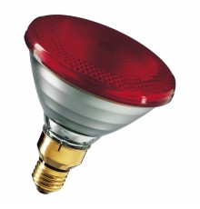 Лампа ІК 100 W 240 V LuxLight BR38 тверде скло червона Китай