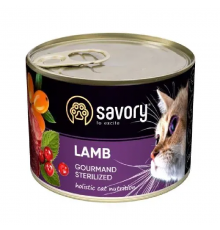 Корм для стерелізованних котів консерва Сейвори SAVORY ягня 200 г 30723