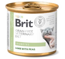 Корм д/кот Брит Вет Диетс Сахарный Диабет курица горох Brit VetDiets 200г/100710