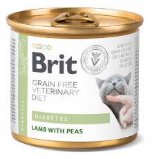 Корм для котов при диабете Diet Diabetes с ягненком и горохом 200 г Brit