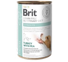 Корм для собак с мочекаменной болезнью Grain Free VetDiets Struvite Turkey with Pea с индейкой и горохом 400 г Brit