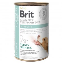 Корм для собак с мочекаменной болезнью Grain Free VetDiets Struvite Turkey with Pea с индейкой и горохом 400 г Brit