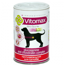 Вітаміни Vitomax для собак з глюкозаміном і хондроїтином для суглобів 75 таблеток 200091