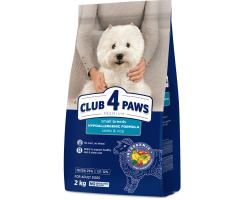 Сухой корм для собак малых пород Adult Small Breeds Lamb and Rice с ягненком и рисом 2 кг Клуб 4 лапы