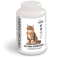 Таблетки для котов Профилайн Актив комплекс + выведение шерсти №180 ProVET