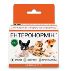 Пробиотик Энтеронормин Йодис+Se для домашних животных до 15 кг 3 флакона*2 г+3 флакона*10 мл СГП МБС