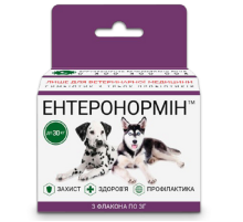 Пробиотик Энтеронормин Йодис+Se для домашних животных до 30 кг 3 флакона*3 г+3 флакона*15 мл СГП МБС