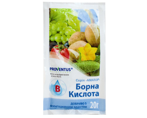 Минеральное удобрение Борная кислота 20 г Провентус