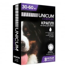 Капли на холку Unicum Сomplex от блох клещ для собак 30-60 кг №4 Unicum