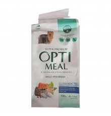 Сухой корм для собак малых пород Adult Dogs Mini Breed Salmon с лососем  700г Optimeal