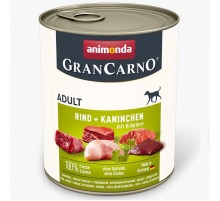 Корм д/собак Амонд GranCarno Adult Beef + Rabbit with Herbs консерва говядина кролик травы 800гAM-82767