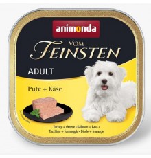 Корм д/соб Амонд Vom Feinsten Adult Turkey + Cheese консервы индюшка сыр 150г/AM-82318