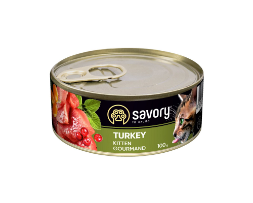 Корм для котов консерва Сейвори SAVORY индейка 100 г
