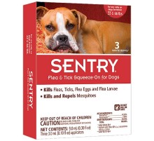 Капли на холку для собак 15-30 кг Sentry от блох клещей комаров 1 пипетка 3 мл Sentry