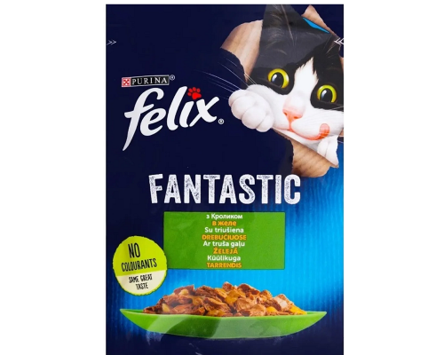 FELIX Fantastic Фелікс Фантастік з  кроликом шматочки у желе 100г