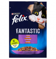 Корм для котов Felix Fantastic с ягненком в желе 85 г Purina