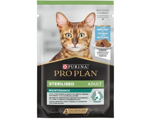 Корм для стерилизованых котов Sterilised Adult Cod с кусочками трески в паштете 75 г Purina