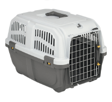 Переноска для собак весом до 18 кг SKUDO 2 Transport Box IATA Grey 55*36*35 см Trixie