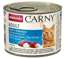 Корм для котов Carny с говядиной треской и корнем петрушки 200 г Animonda