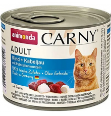 Корм для котов Carny с говядиной треской и корнем петрушки 200 г Animonda