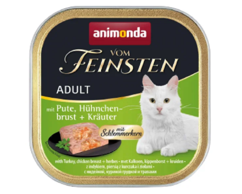Корм для котов Adult с индейкой куриной грудкой и травами 100 г Animonda