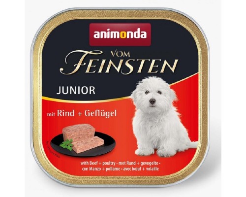 Корм для щенков Vom Feinsten Junior с говядиной и птицей 150 г Animonda