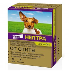 Нептра краплі вушні для собак 1мл №1 Elanco