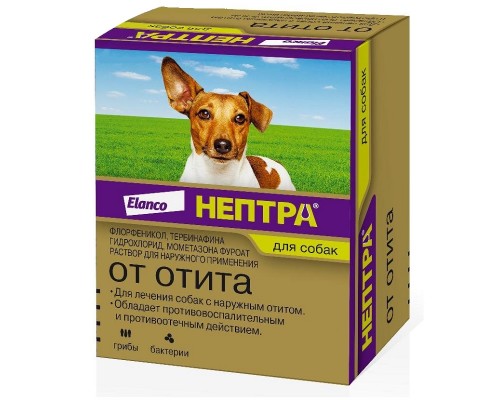 Нептра краплі вушні для собак 1мл №1 Elanco