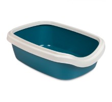 Туалет для кошек Comfort с бортиками 41х30х13.5 см ультрамирин Природа
