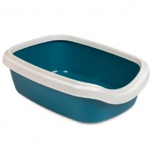 Туалет для кошек Comfort с бортиками 41х30х13.5 см ультрамирин Природа