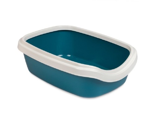 Туалет для кошек Comfort с бортиками 41х30х13.5 см ультрамирин Природа