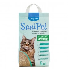 Наполнитель для кошачьего туалета Sani Pet бентонитовый  мелкая гранула 5 кг Природа
