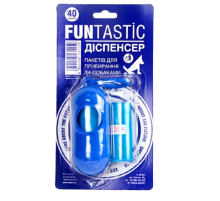 Диспенсер с пакетами для фекалий 2 рулона по 20 пакетов на блистере FUNtastic