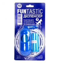 Диспенсер с пакетами для фекалий 2 рулона по 20 пакетов на блистере FUNtastic