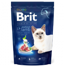 Корм Brit Premium сухий для стерилізованих котів Бріт Преміум Бай Нейчер Кет Стерилайзд з ягням 1,.5 кг