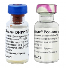 Вакцина Нобивак DHPPI против чумы энтерита и парагриппа собак 1 флакон 1 доза с растворителем MSD AH