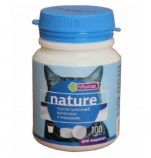 Таблетки для котят Nature поливитаминный комплекс с молоком №100 Vitomax срок 01.2027