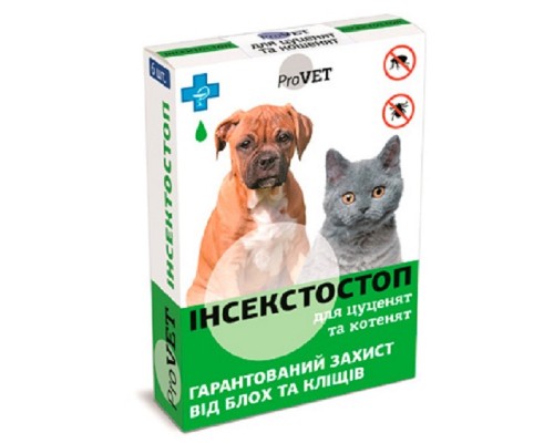 Капли Инсектостоп ProVet для котят и щенков № 6 Природа
