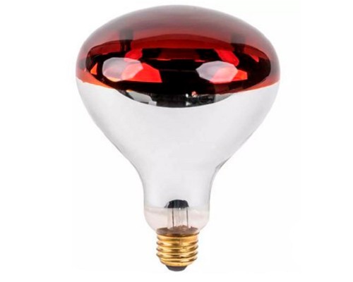 Лампа ІК 150 W 240 V LuxLight IR R125 тверде скло червона Китай
